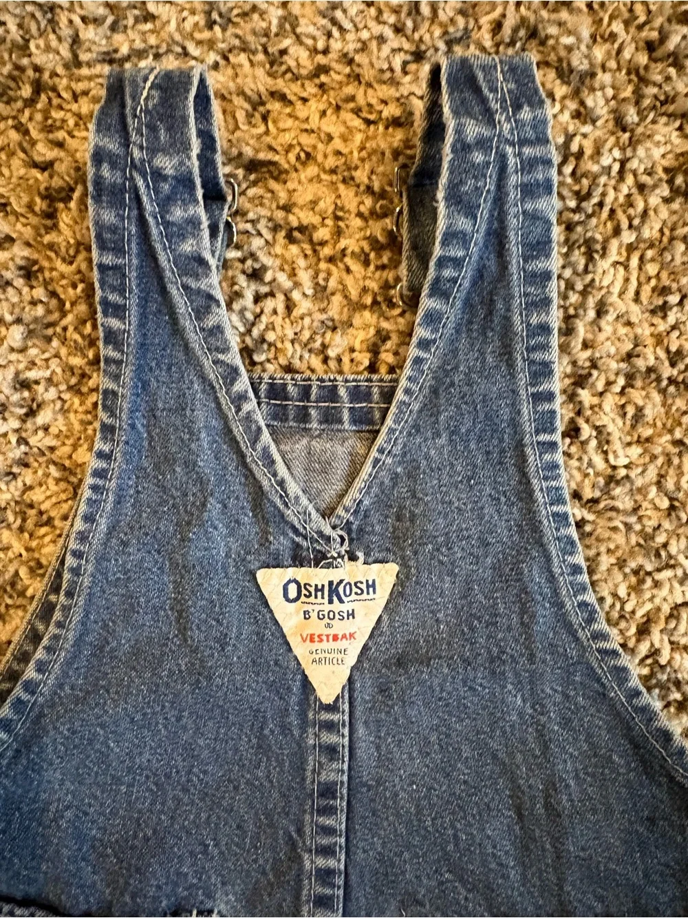 Oshkosh B’Gosh 18 Month Classic Denim Overalls 100% Cotton